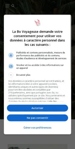 Anteprima del sito La Box Voyageuse, media di Francia per articoli sponsorizzati