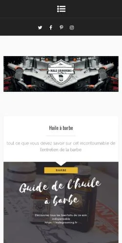 Anteprima del sito Male Grooming, media di Francia per articoli sponsorizzati