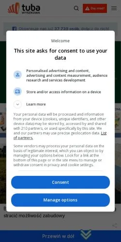 Podgląd witryny Tuba Wyszkowa, medium z kraju Polska do artykułów sponsorowanych