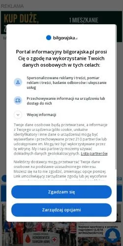 Podgląd witryny Niebieska Bilgorajska, medium z kraju Polska do artykułów sponsorowanych