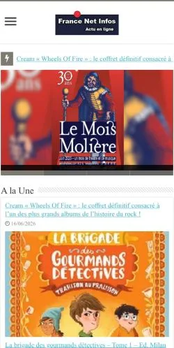 Anteprima del sito FranceNetInfos, media di Francia per articoli sponsorizzati