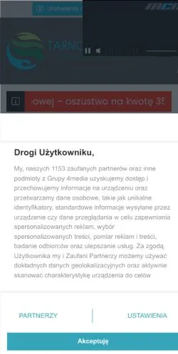 Anteprima del sito Telewizja Tarnowska, media di Polonia per articoli sponsorizzati