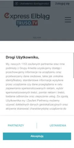 Anteprima del sito Express Elbląg, media di Polonia per articoli sponsorizzati