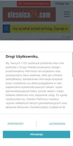 Anteprima del sito Olesnica24, media di Polonia per articoli sponsorizzati