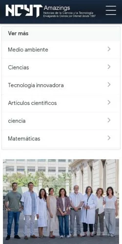 Anteprima del sito Noticias de Ciencia y Tecnología, media di Spagna per articoli sponsorizzati