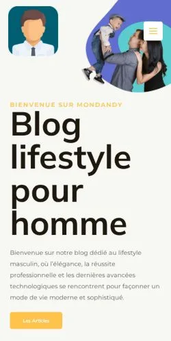Preview of the Mon Dandy website, a media outlet in France for sponsored articles