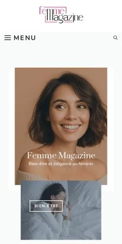 Anteprima del sito Femme Magazine, media di Francia per articoli sponsorizzati