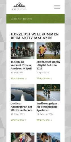 Anteprima del sito Aktiv-Magazin, media di Germania per articoli sponsorizzati