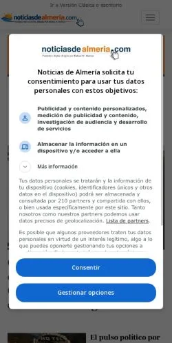 Vista previa del sitio Noticias De Almería, medio de España para artículos patrocinados