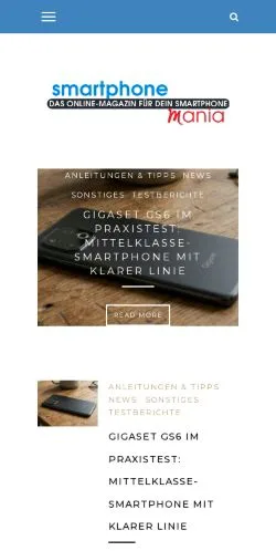 Anteprima del sito Smartphone Mania, media di Germania per articoli sponsorizzati
