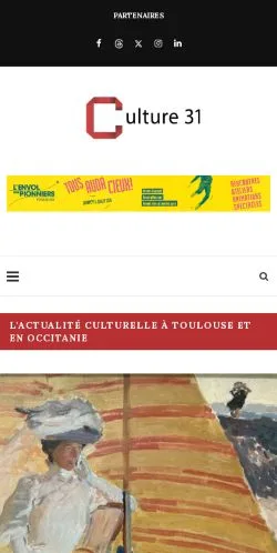 Anteprima del sito Culture31, media di Francia per articoli sponsorizzati