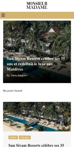 Anteprima del sito Monsieur Madame, media di Francia per articoli sponsorizzati