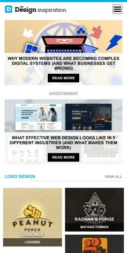 Anteprima del sito The Design Inspiration, media di Stati Uniti per articoli sponsorizzati