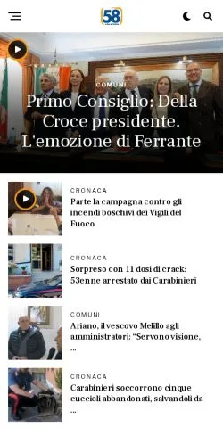 Forhåndsvisning af Canale 58, medie fra Italien til sponsorerede artikler