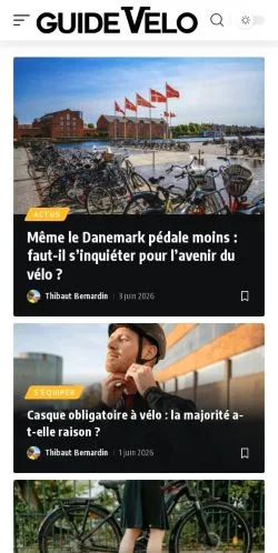 Forhåndsvisning af Guide Vélo, medie fra Frankrig til sponsorerede artikler