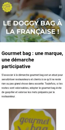 Anteprima del sito Gourmet Bag, media di Francia per articoli sponsorizzati