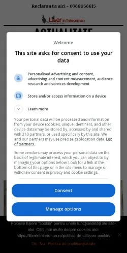Anteprima del sito Liber Teleorman, media di Romania per articoli sponsorizzati