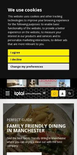 スポンサード記事向けのアメリカ合衆国メディア、Total Manchesterのサイトプレビュー
