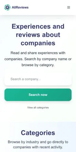 Anteprima del sito AllReviews, media di Canada per articoli sponsorizzati