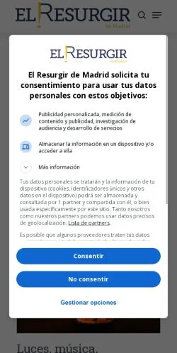Podgląd witryny El Resurgir de Madrid, medium z kraju Hiszpania do artykułów sponsorowanych