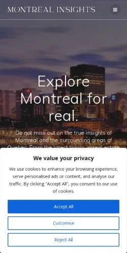 Podgląd witryny Montreal Insights, medium z kraju Stany Zjednoczone do artykułów sponsorowanych