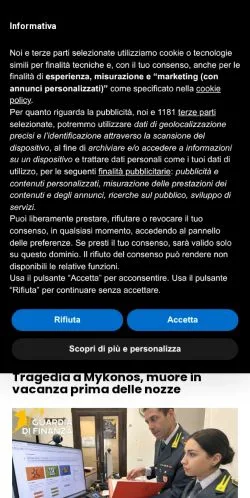 Anteprima del sito Corriere Toscano, media di Italia per articoli sponsorizzati