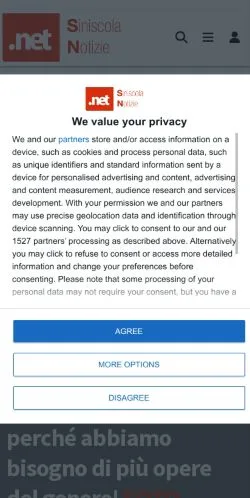 Anteprima del sito Siniscola Notizie, media di Italia per articoli sponsorizzati