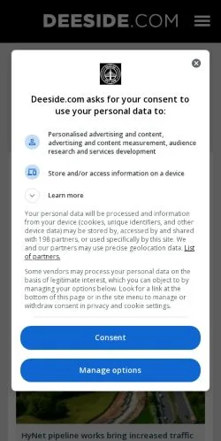 Anteprima del sito Deeside, media di Stati Uniti per articoli sponsorizzati