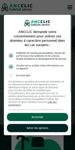 Vista previa del sitio ANCCLIC, medio de Francia para artículos patrocinados