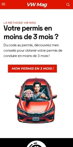 Pré-visualização do site Super VW Mag, meio de França para artigos patrocinados