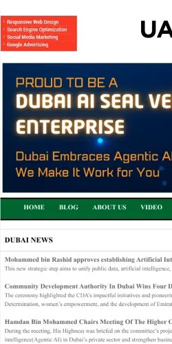 Anteprima del sito UAE Today, media di Stati Uniti per articoli sponsorizzati