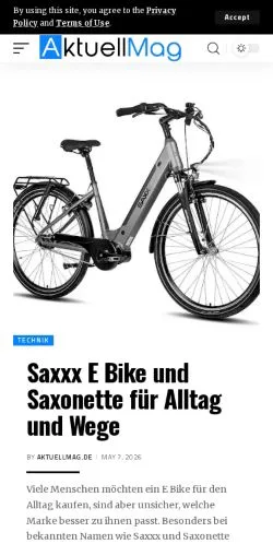Anteprima del sito AktuellMag, media di Germania per articoli sponsorizzati