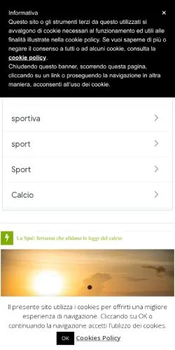 Anteprima del sito Mondiali, media di Italia per articoli sponsorizzati