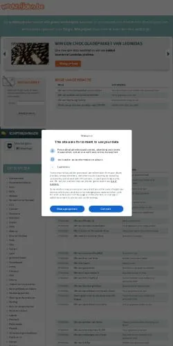 스폰서 기사용 벨기에 매체 Wedstrijden 사이트 미리보기