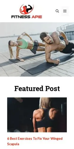 Anteprima del sito Fitness Apie, media di Stati Uniti per articoli sponsorizzati