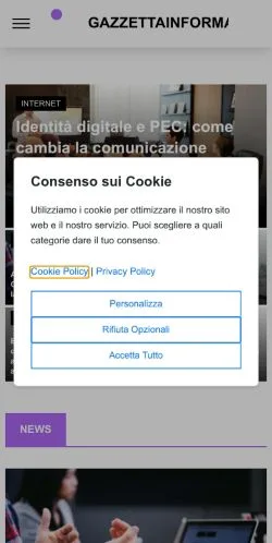 Anteprima del sito GazzettaInformatica, media di Italia per articoli sponsorizzati