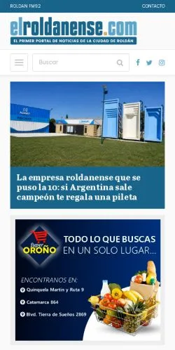 Vista previa del sitio El Roldanense, medio de España para artículos patrocinados