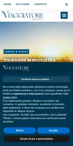 Anteprima del sito Il Viaggiatore Magazine, media di Italia per articoli sponsorizzati