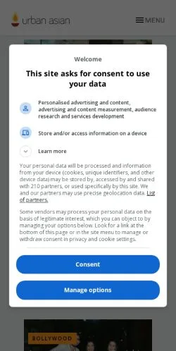 Anteprima del sito Urban Asian, media di Stati Uniti per articoli sponsorizzati