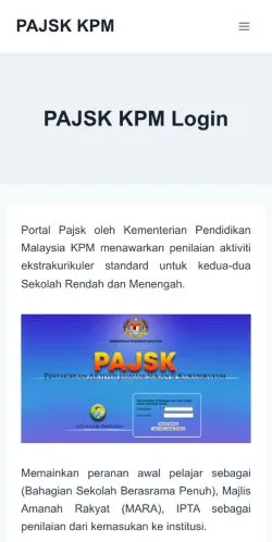 Anteprima del sito PAJSK KPM, media di Stati Uniti per articoli sponsorizzati