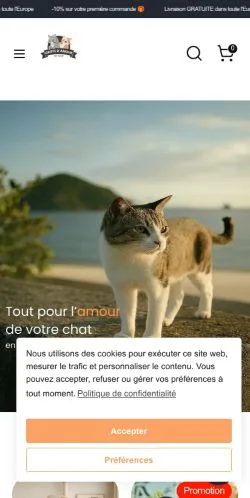 スポンサード記事向けのフランスメディア、Griffe d’Amourのサイトプレビュー
