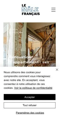 Anteprima del sito Le Mâle Français, media di Francia per articoli sponsorizzati