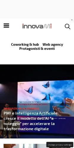 Anteprima del sito Innovami, media di Italia per articoli sponsorizzati
