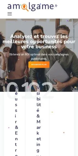 Anteprima del sito Amalgame Business, media di Francia per articoli sponsorizzati