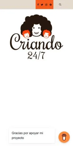 Vista previa del sitio CRIANDO 24/7, medio de España para artículos patrocinados