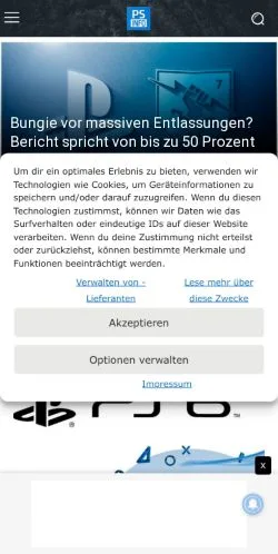 Anteprima del sito PlayStationInfo, media di Germania per articoli sponsorizzati