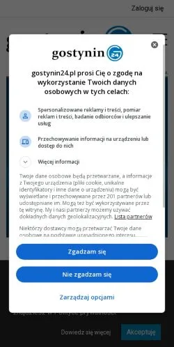 Anteprima del sito gostynin24.pl, media di Polonia per articoli sponsorizzati