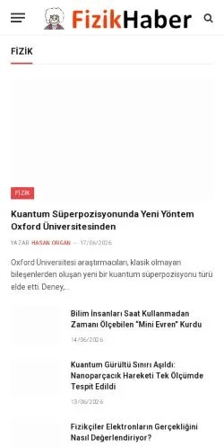 スポンサード記事向けのトルコメディア、Fizik Haberleriのサイトプレビュー
