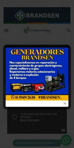 Anteprima del sito Portal Infobrandsen, media di Argentina per articoli sponsorizzati
