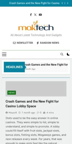 Förhandsvisning av webbplatsen MakTechBlog, medium i USA för sponsrade artiklar